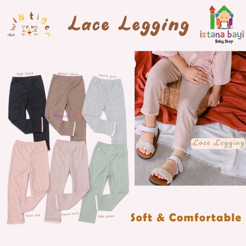 Twin Tiger Lace Legging - Legging Baby/Leging anak 6 Bulan - 3 Tahun