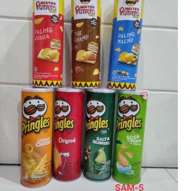 

㊟ PRINGLES Potato Crisps klg 107g All Varian / Mister Potato 85g ば