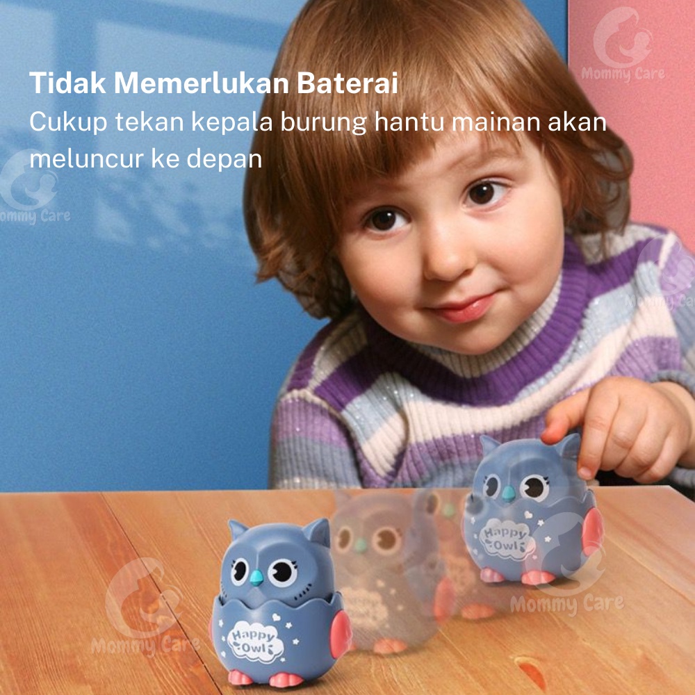 MOMMYCARE MAINAN EDUKASI ANAK ROBOT BURUNG HANTU / BEBEK / DINOSAUR DITEKAN BISA JALAN TANPA BATERAI