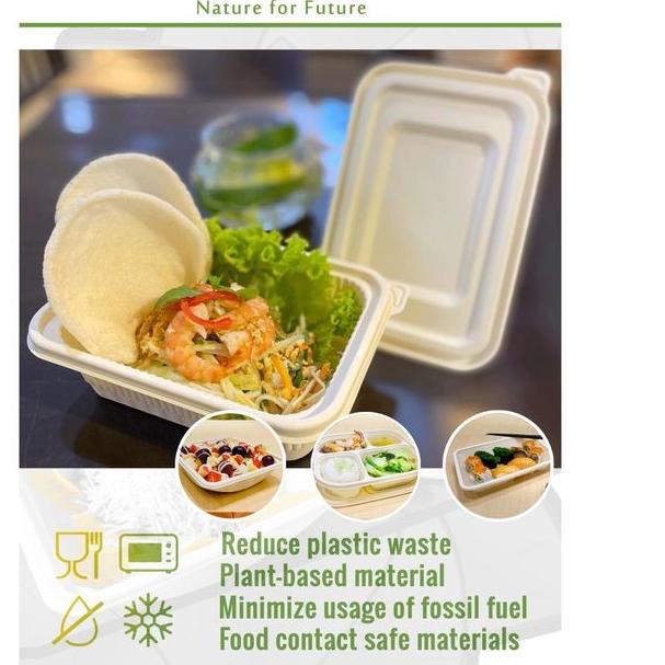 

CONTAINER BOX SEKAT DCB03 + TUTUP ( BAHAN EKSTRAK JAGUNG )- 25 pcs