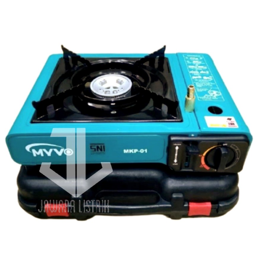 MYVO KOMPOR PORTABLE 2 IN 1 GAS KALENG DAN GAS TABUNG
