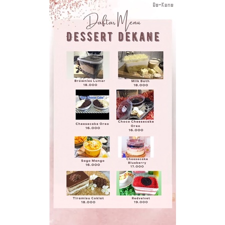 

Dessert Box DEKANE ukuran 300ml & ukuran besar (banyak varian)