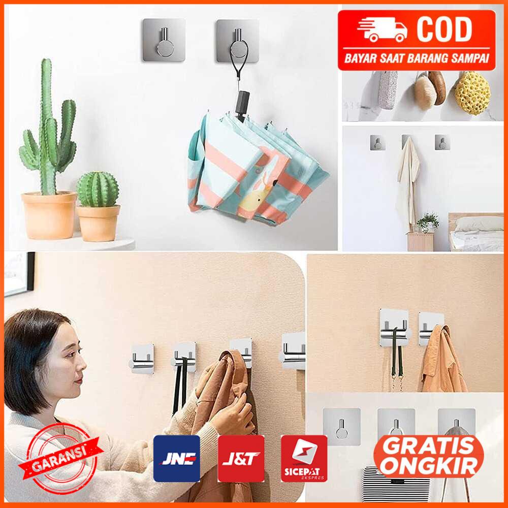 Gantungan Dinding Kapstok Hook Hanger Stainless Steel H012