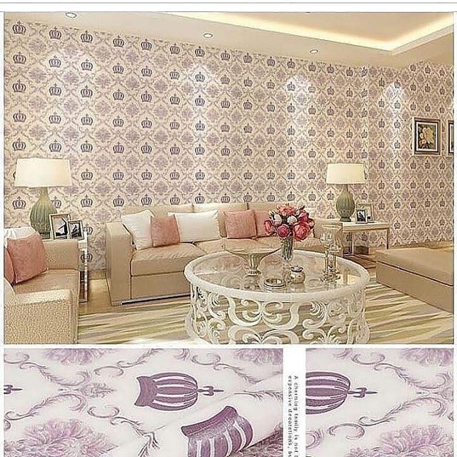 Wallpaper Stiker Dinding Batik Mahkota 45cm x 10m