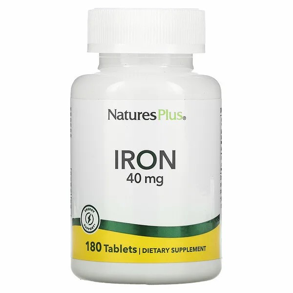 NaturesPlus Natures Plus Iron 40 mg 180 Tabs