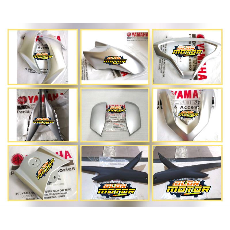 PAKET BODY HALUS FULL SET SILVER NEW AEROX CONNECTED 155 ORIGINAL YGP