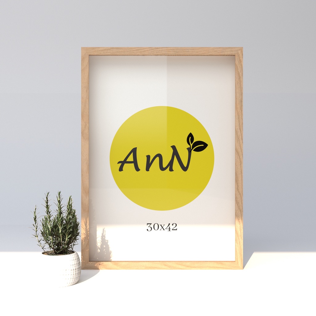 Frame 3D 30x40 Kayu Pinus Space 3cm Kaca Akrilik