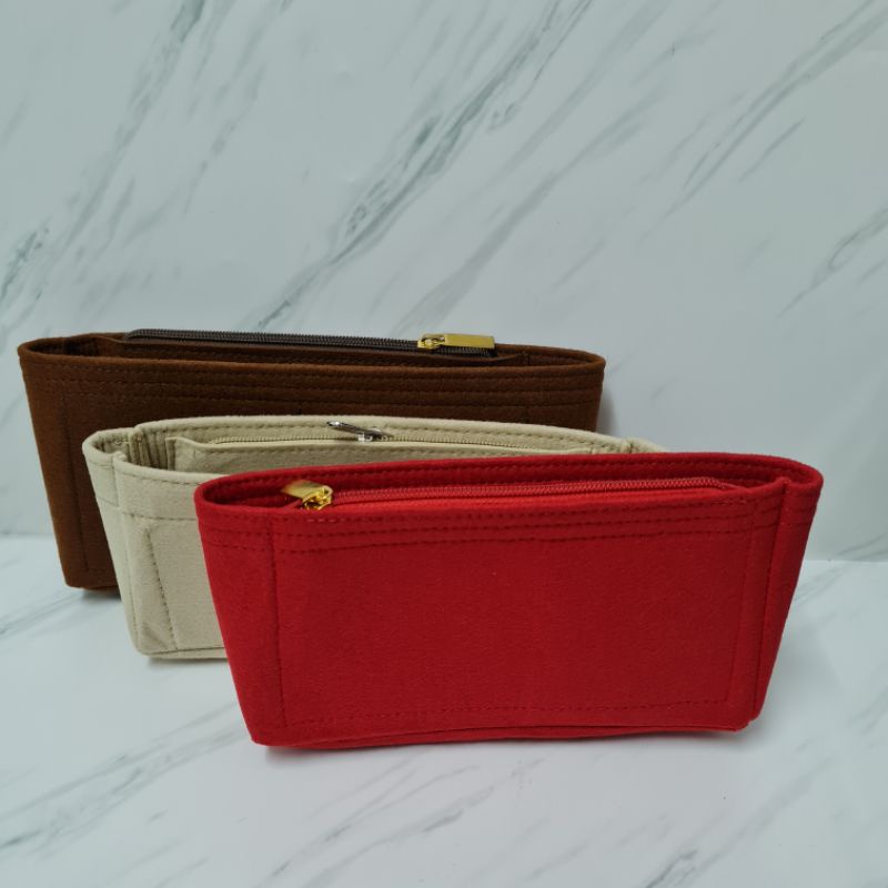 Felt Bag organizer for Favourite - side zipper / insert bag in bag / organiser tas