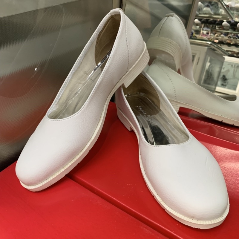 Sepatu Apple Sweet | Sepatu Pantofel Putih | Sepatu Pansus Perawat | Pantopel Putih Wanita