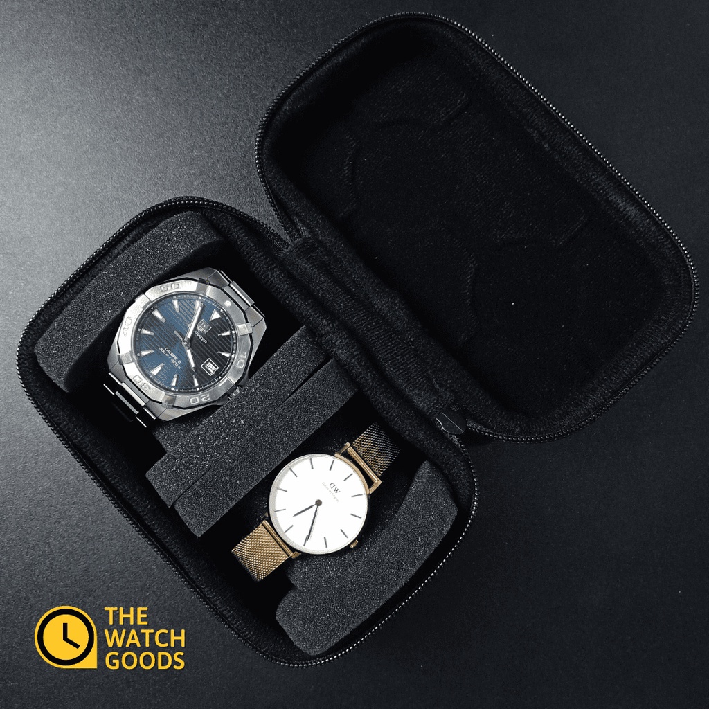 [PREMIUM QUALITY] Box Jam Tangan | Watch Travel Pouch | Zipper Waterproof and Shockproof Watch Case | Watch Portable Storage Box