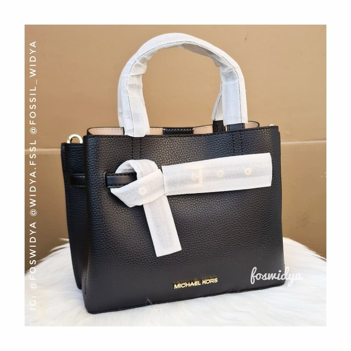 Tas Michael Kors Emilia Small Satchel Black - New With Tag