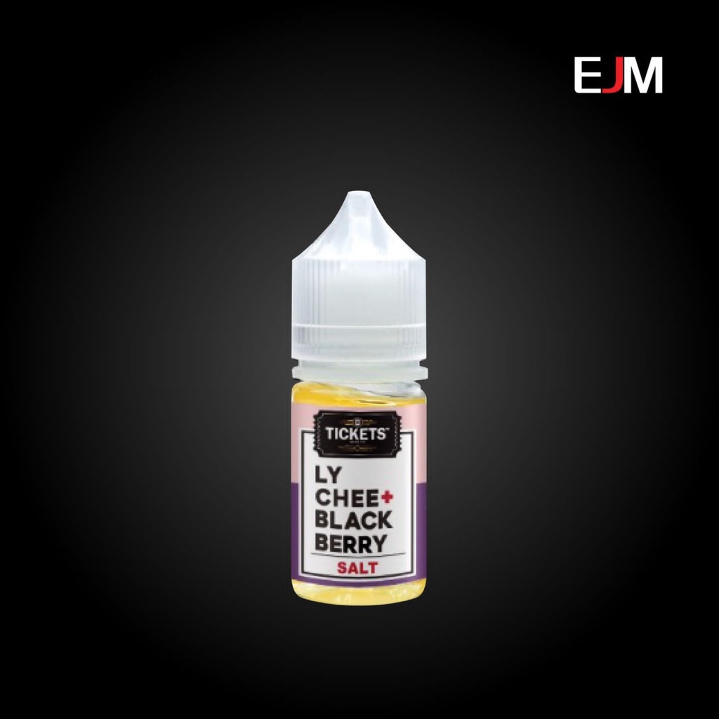 AUTHENTIC 100% LIQUID TICKETS LYCHEE BLACKBERRY 35MG SALT NICOTINE