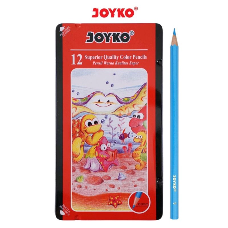 

Pensil Warna Kaleng Joyko CP-12TC Color Pencils 12 Warna