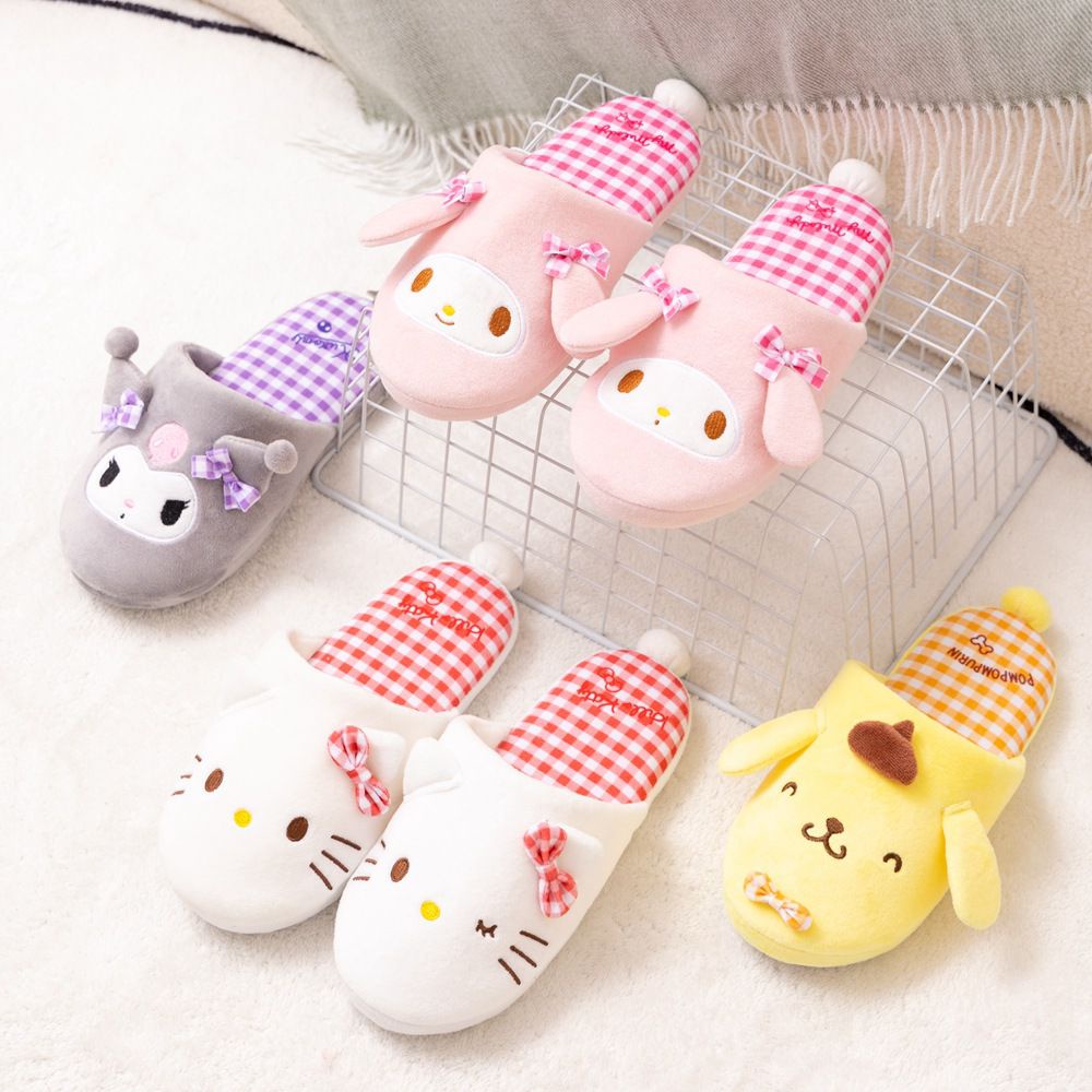 SANDAL RUMAH CINNAMOROLL MELODY BADTZMARU KUROMI HELLO KITTY POMPOMPURIN POCHACCO DOG SEPATU KAMAR RUANGAN