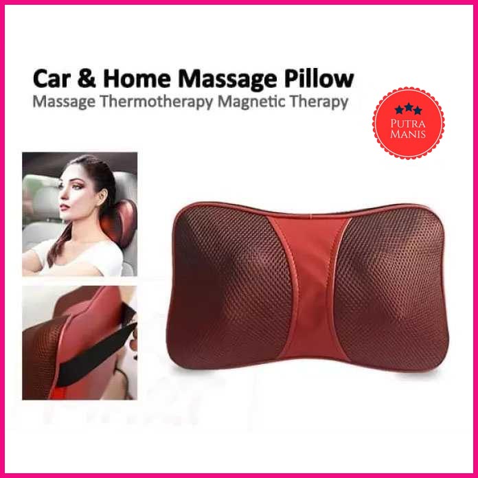 Bantal Pijat massage Siatsu Kursi Leher 8 Bola Infrared Rumah Mobil batal relaksasi pegel capek ilan
