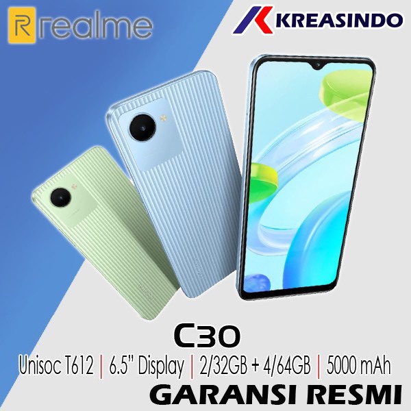 REALME C30 2/32 4/64 Ram 2GB 4GB Internal 32GB 64GB  Original Garansi Resmi