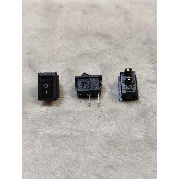 Saklar Rocker Switch Mini ON - OFF 2 Pin / Switch Mini 2 Kaki