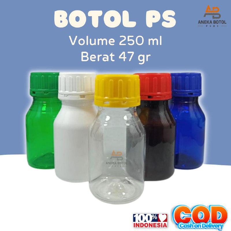 Botol PS 250 ml Botol Pupuk Botol Pupuk Pertanian Botol Pestisida Botol Plastik Botol Plastik PS Seg