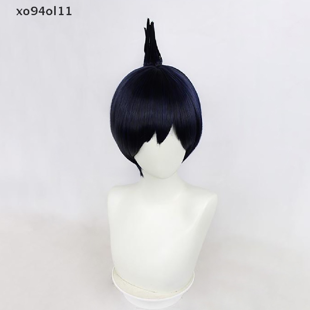 Wig Rambut Cosplay Anime Aki Hayakawa Bahan Fiber Warna Hitam Untuk Pesta Halloween