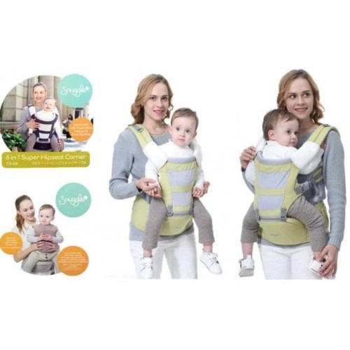 Gendongan Bayi 6 in 1 Super Hipseat Baby Carrier Snuggle Crown