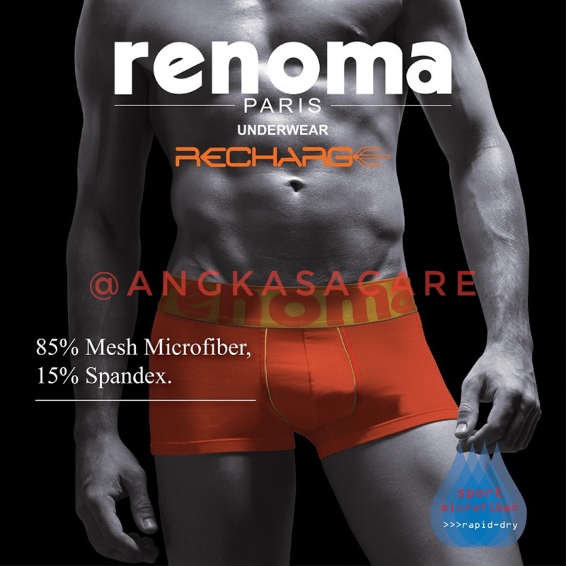 CELANA DALAM RENOMA RECHARGE BOXER BRIEF RENOMA RECHARGE BOXER RENOMA MICROFIBER RENOMA TRUNKS RECHA