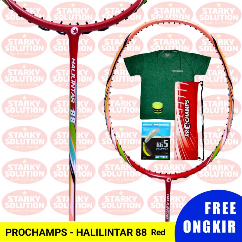 Raket PROCHAMPS HALILINTAR 88 RED Bulutangkis Badminton Original