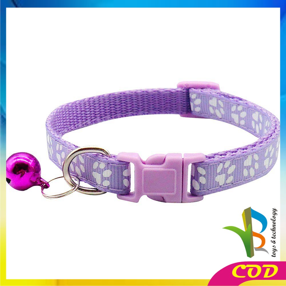 RB-C566 Kalung Kucing Lonceng Motif Jejak Kucing Cat Paw / Kalung Lonceng Kucing Kitten Aksesoris Hewan Peliharaan