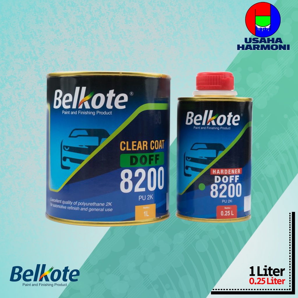 Clear Belkote PU 8200 Doff + Hardener | Ukuran : 1 Liter