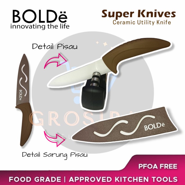 Bolde Knives 28Cm Utility Ceramic Knife Pisau Dapur Piso Peso Keramik