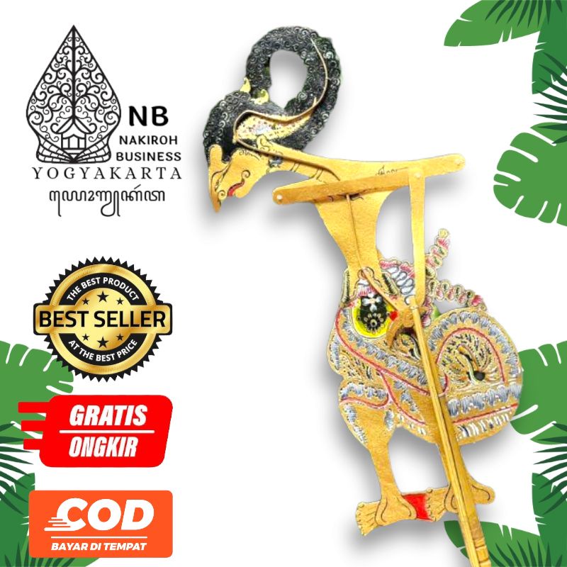 NAKIROHBUSINESS Wayang Kulit Asli ARJUNA JANAKA 60cm Standar Dalang