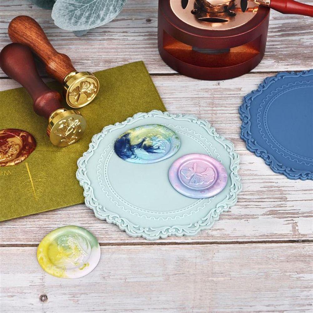 Preva 4pcs Sealing Wax Demold Board DIY Dukungan Cat Leleh Untuk Bantalan Stempel Lilin Pernikahan