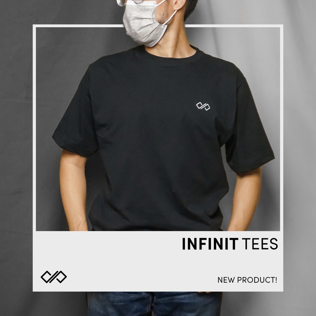 Infinit Tees | Kaus Lengan Pendek Anti Bau | Hitam