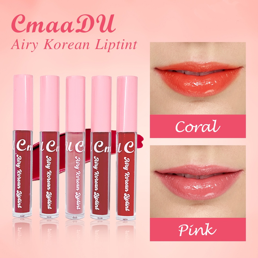 BPOM CMAADU AIRY KOREAN LIPTINT Liptint korea Tahan lama Waterproof Transferproof LONGLASTING