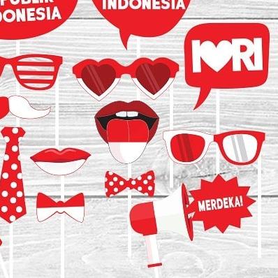 Photobooth props Kemerdekaan RI 17 Agustus