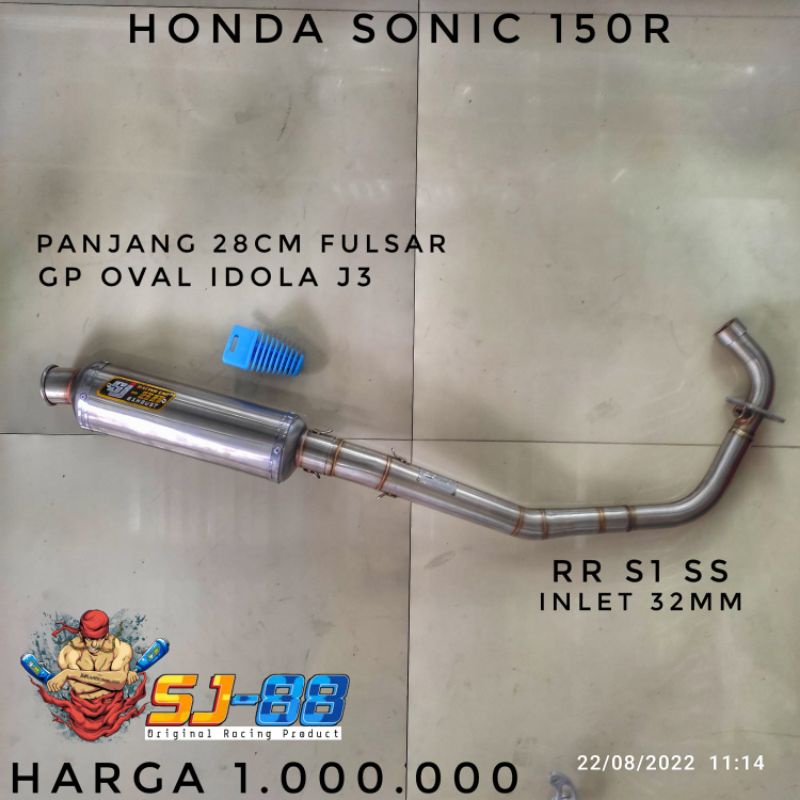 knalpot sj88 honda sonic & gtr type 3oval series rr s1 new