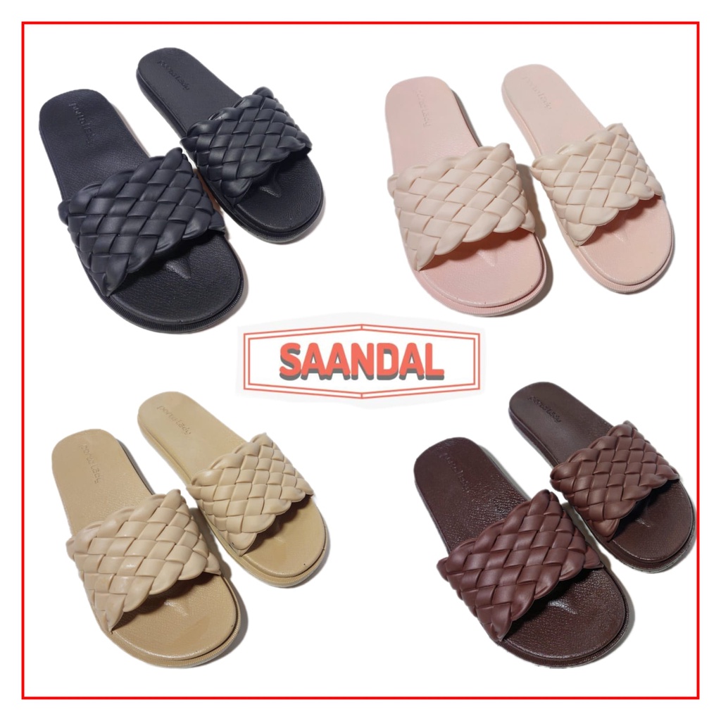 Sandal Selop Anyaman Wanita Porto LadyAnti Air, Anti Slip