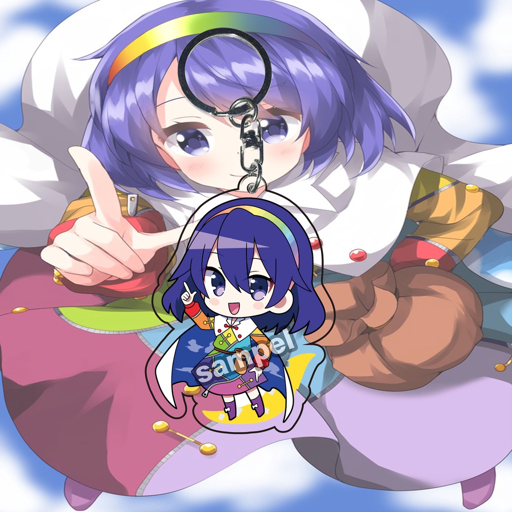 Gantungan Kunci Anime Touhou Project tenkyuu chimata Ganci - Key Chain - Souvenir - Anime