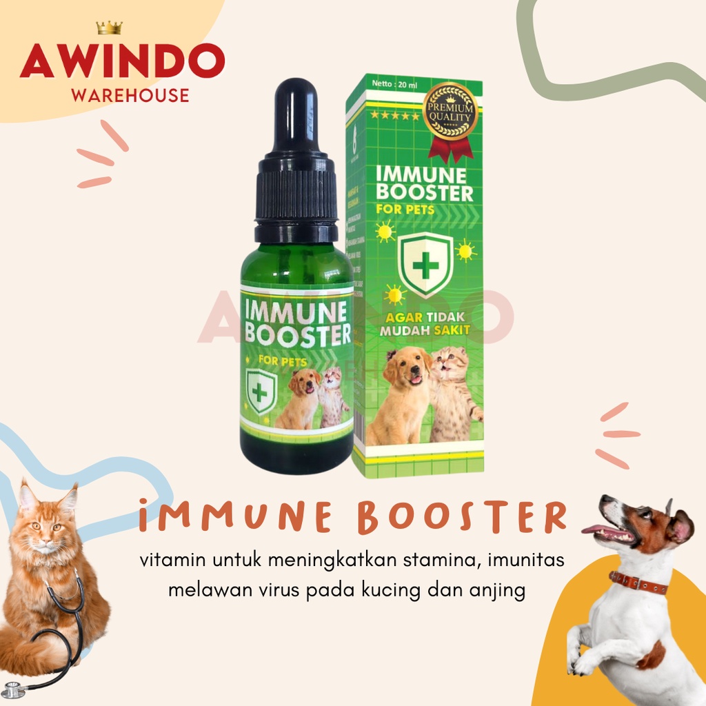 IMMUNE BOOSTER - Vitamin Kucing Anjing Anti Virus Meningkatkan Stamina Imun Agar Tidak Mudah Sakit