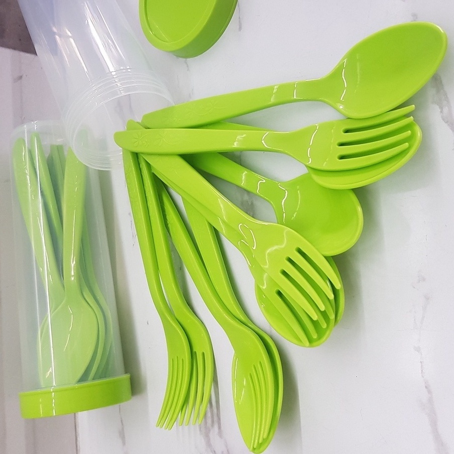 Tempat Sendok Garpu Travel 6pcs TST-1140 / TSP-1139 Golden Sunkist