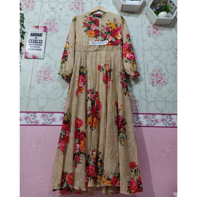 Gamis preloved KAMEELA HIJABKU dress second pl muslimah syar'i maxy umbrella motif