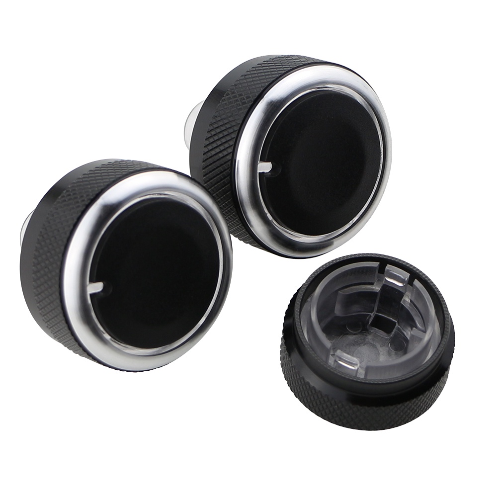 3 Pcs Knob Saklar Kontrol Panas AC Mobil Bahan Aluminum Alloy Untuk Lada Granta