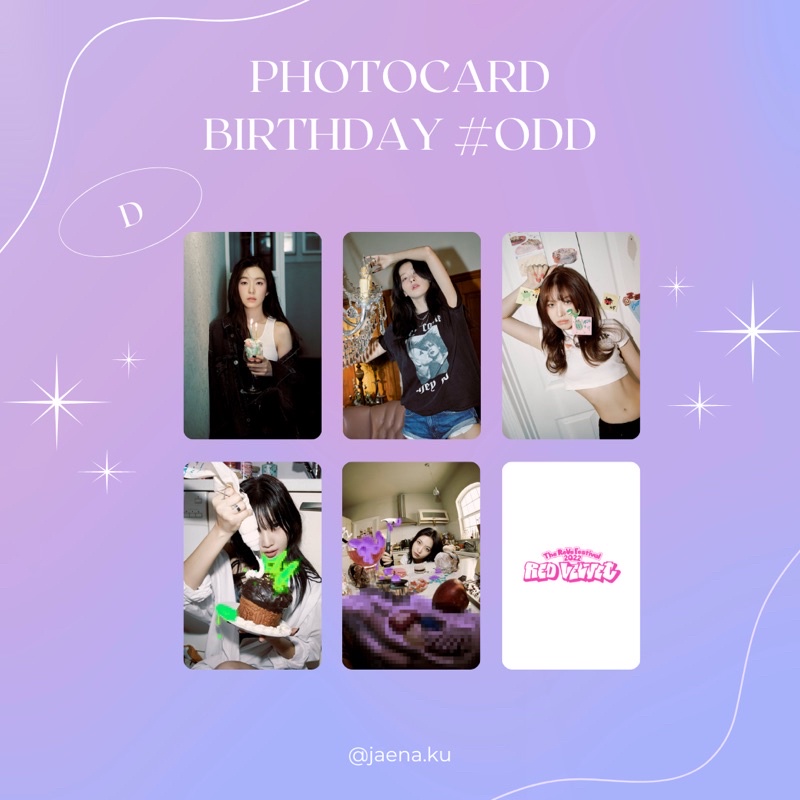 [RED VELVET] PHOTOCARD RED VELVET BIRTHDAY ODD VER ‼️BACA DESKRIPSI‼️