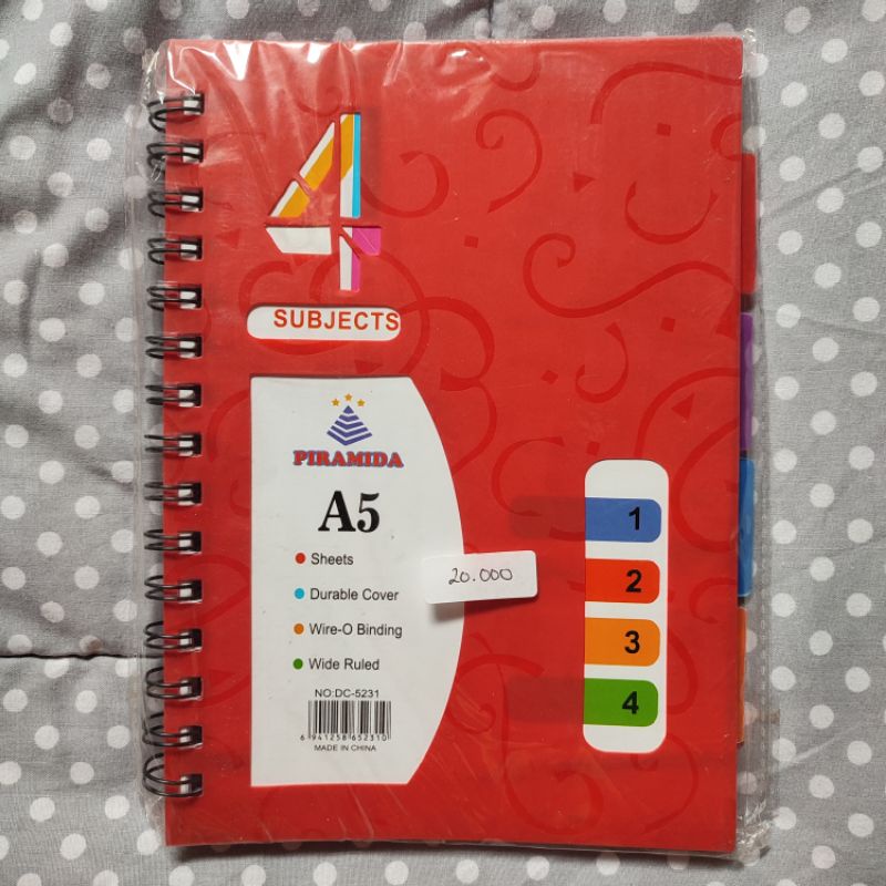 

Buku Notebook tebal Ukuran kwarto merk Piramida