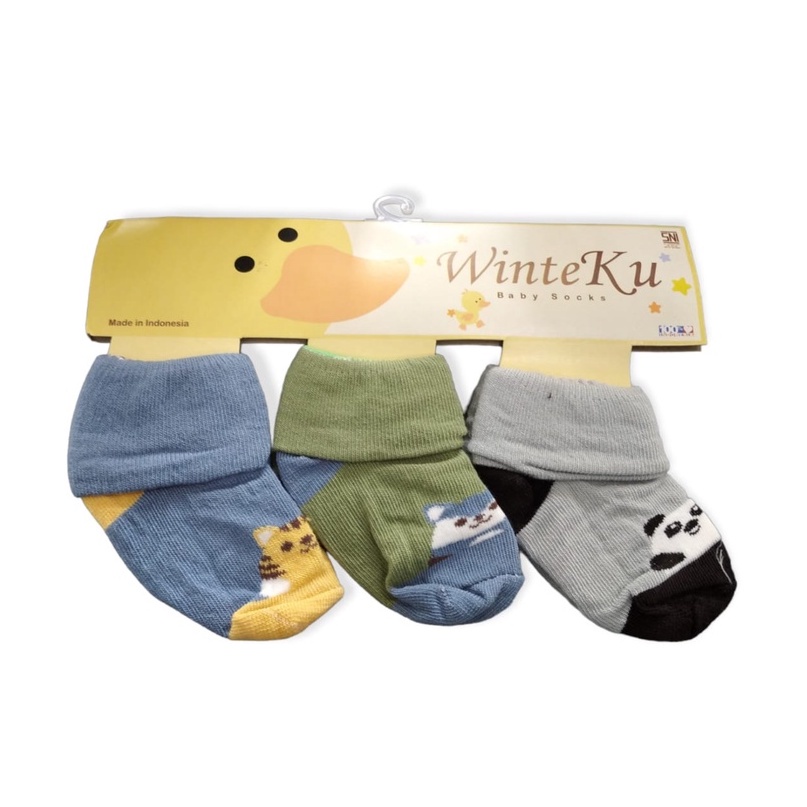 Kaos Kaki Bayi Isi 3 Bahan Spandex dan Bermotif Baby Kingdom/Winteku