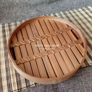

Klakat 25 cm 1 set tutup dan wadah Susun - Klakat Bambu - Wadah siomay big size
