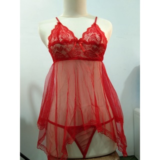 •ILUVBRA•BT002 Pakaian Lingerie Wanita Sexy V-Neck Model Renda Serat Mesh-4