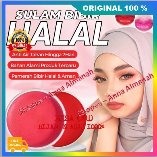 PROMO! BELI 1 GRATIS 1 Sulam Bibir Halal Dan Tahan Lama Pemerah Bibir Alami 100% ASLI ORIGINAL