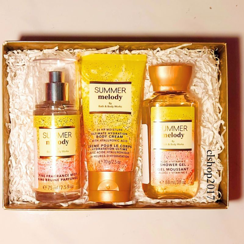 BBW SUMMER MELODY GIFT SET PAKET BATH &amp; BODY WORKS