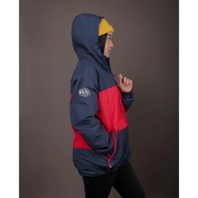 The Bojiel Daily - Navy Maroon Jaket Cougle Jaket Parasut Jaket Pria Jaket Outdoor