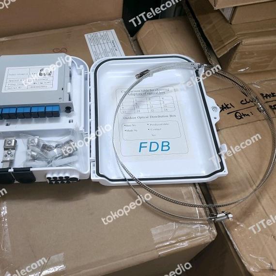 odp 8 core lengkap box splitter 1:8 / full set SC Upc